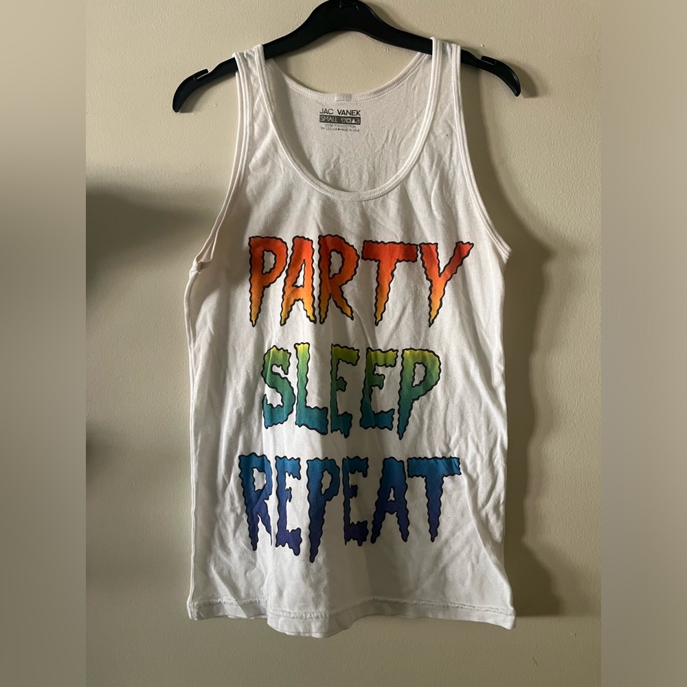 Jac Vanek Party Sleep Repeat Tank